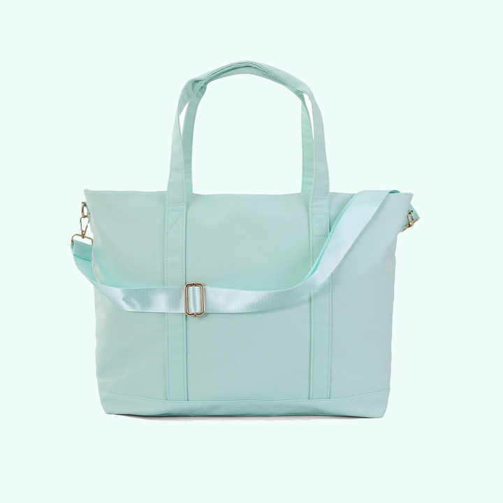 Large Capacity Nylon Tote Bag Zipper RTS Portable Mommy Shopping Travel Beach Handbag Waterproof-for Summer Autumn Spring