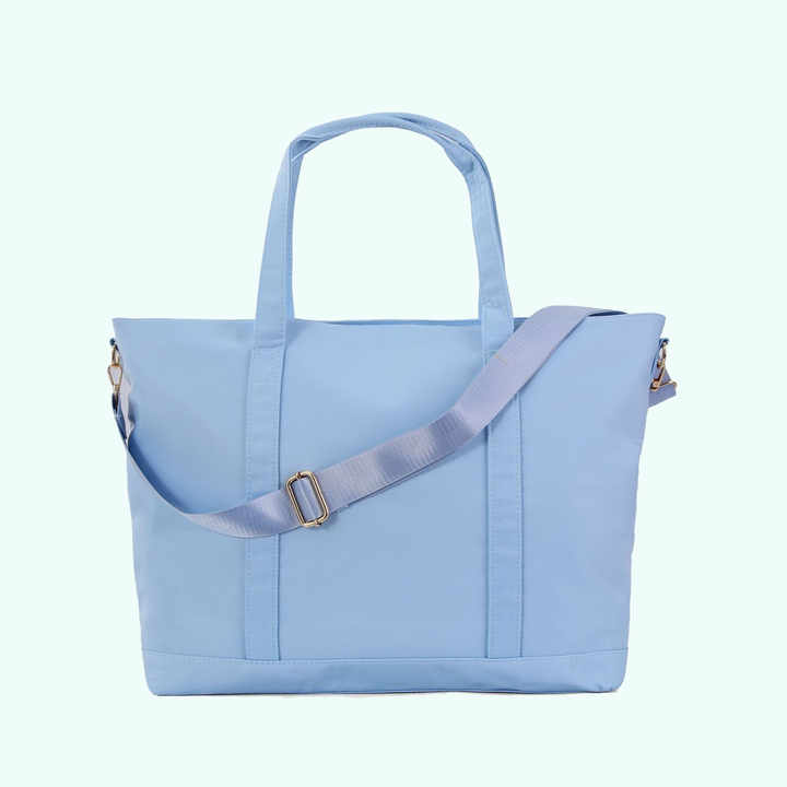 Large Capacity Nylon Tote Bag Zipper  Portable Mommy Shopping Travel Beach Handbag Waterproof-for Summer Autumn Spring
