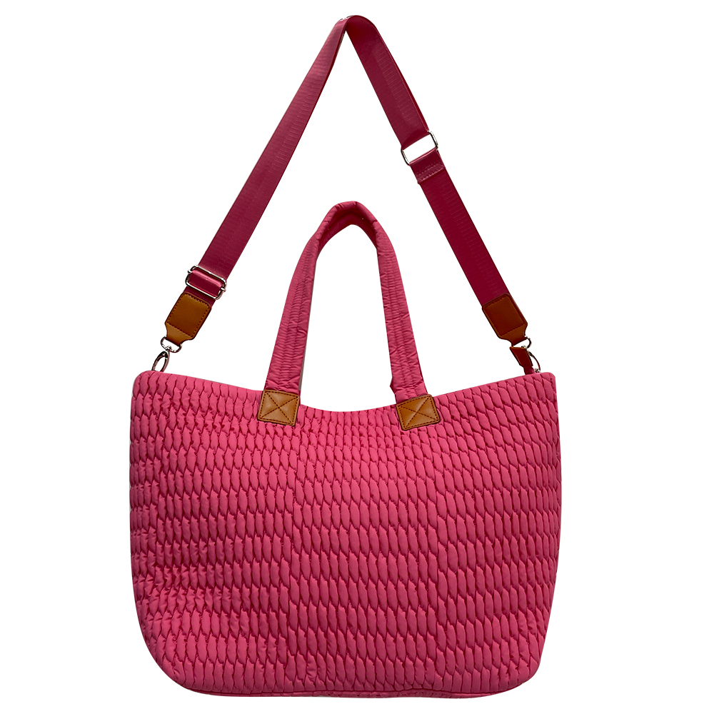 Extra Large Quilted Nylon Bubble Tote Bag | Puffer Handbag Beach Bag for Women | OEM Factory Wholesale